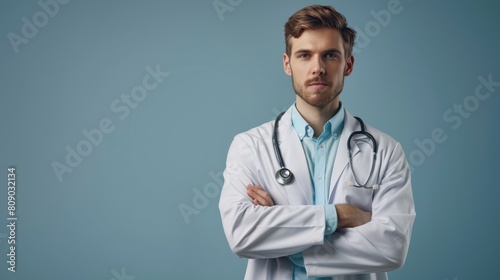 A Confident Young Doctor Standing