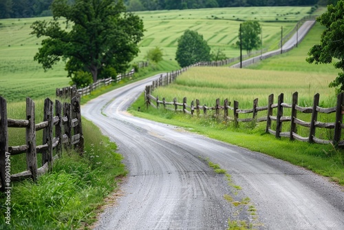 Endless country roads wind through hills and green meadows. Old wooden fences line the side of the road