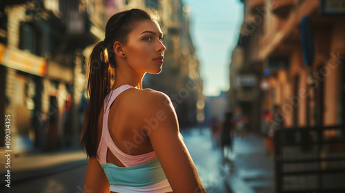 woman walking on the street