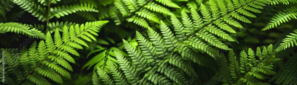 The lush green fern serves as the backdrop. The lush green fern serves as the backdrop.
