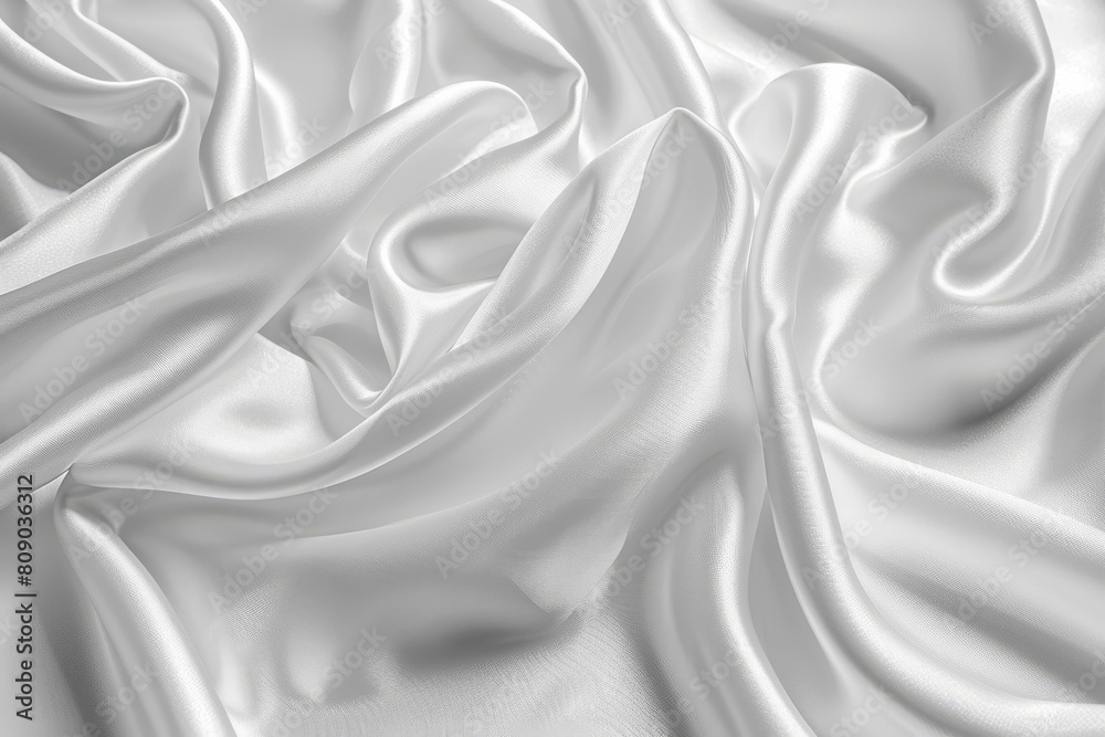 Fototapeta premium The soft gray satin material is a luxurious addition to any elegant ensemble.