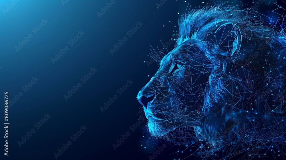 Modern Geometric Style: Abstract Lion Art Modern Geometric Style: Abstract Lion Art