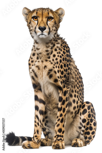 Fast Cat Portraits  A Close-Up of Cheetah isolated on transparent background