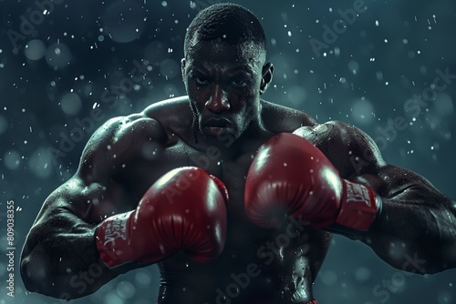muscular man in boxing concept © Jorge Ferreiro