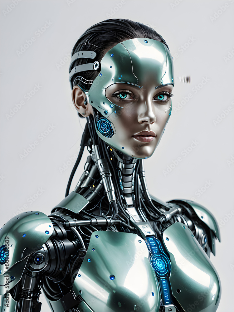 young cyborg portrait of a girl in a helmet young cyborg portrait of a girl in a helmet