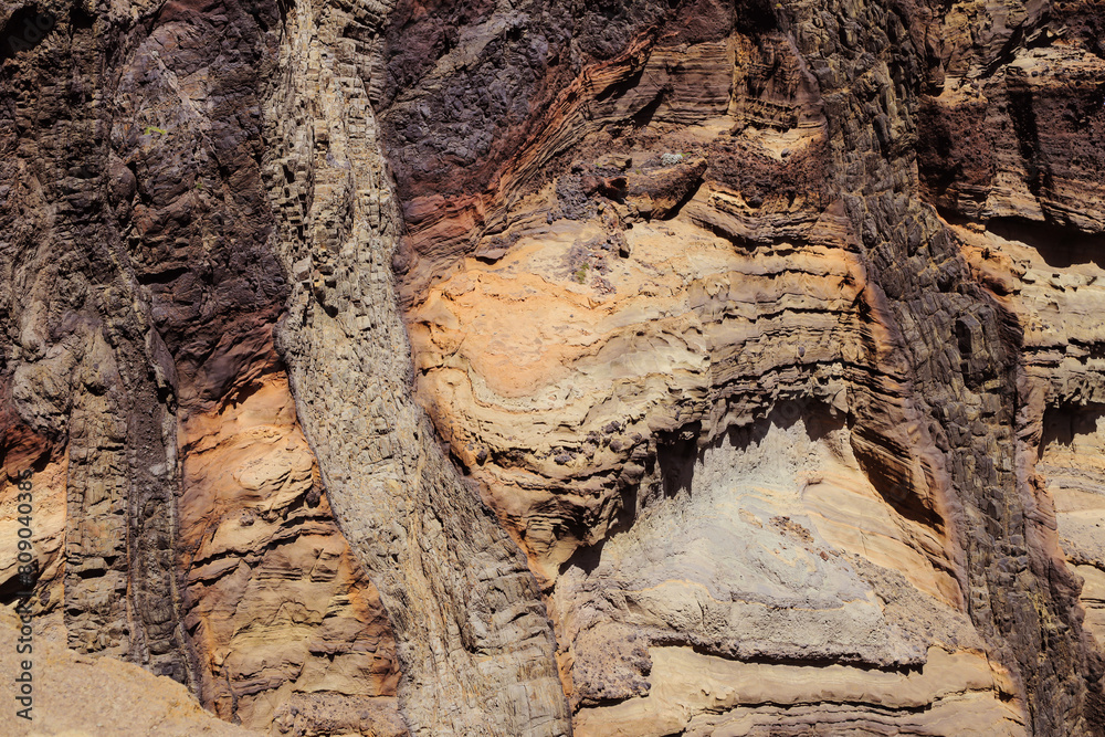 Beautiful rock texture pattern, Madeira