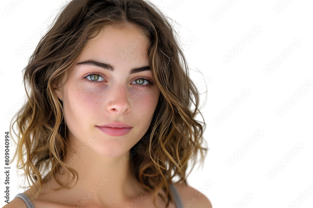 Pretty young woman at studio on isolated transparent background Pretty young woman at studio on isolated transparent background