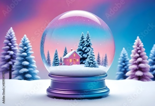 Surreal and dreamlike snow globe ai image saturate (9)