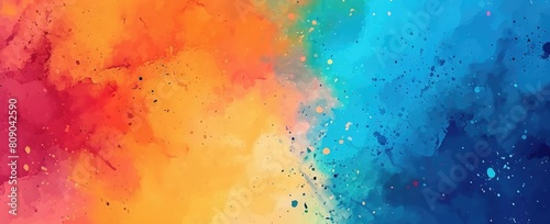 Radiant Splashes  Bright Abstract Watercolor Artwork on Paper
