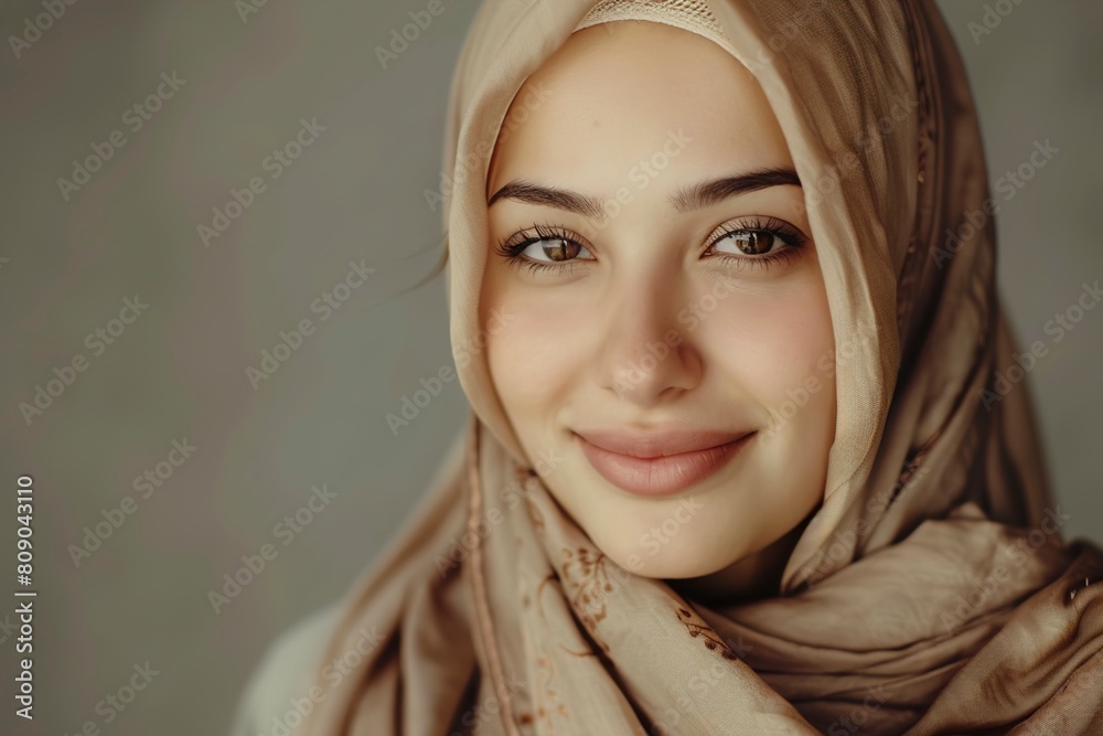 Portrait of islamic woman smiling. Pretty muslim girl. Portrait of islamic woman smiling. Pretty muslim girl.