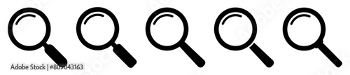 Search icon. Magnifying glass icon, magnifier or loupe sign.