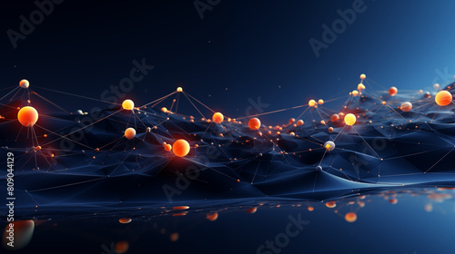 Digital,Abstract Visual,Electronic Circuit,Digital Sea,Line Art,Connected Dots 002