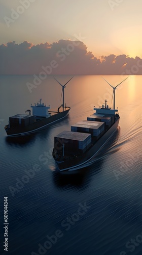 Revolutionizing Marine Transport: Renewable Energy-Powered Cargo Ships and Freighters photo