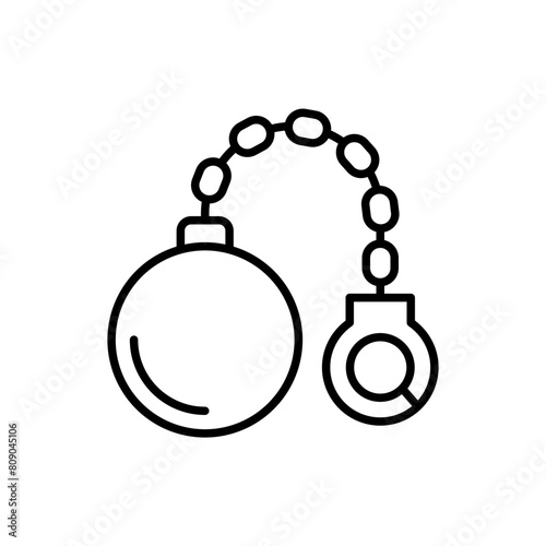 Weight cuff outline icons, minimalist vector illustration ,simple transparent graphic element .Isolated on white background