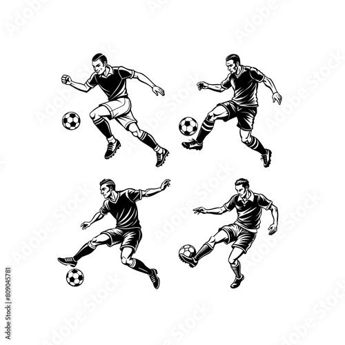 soccer player silhouette