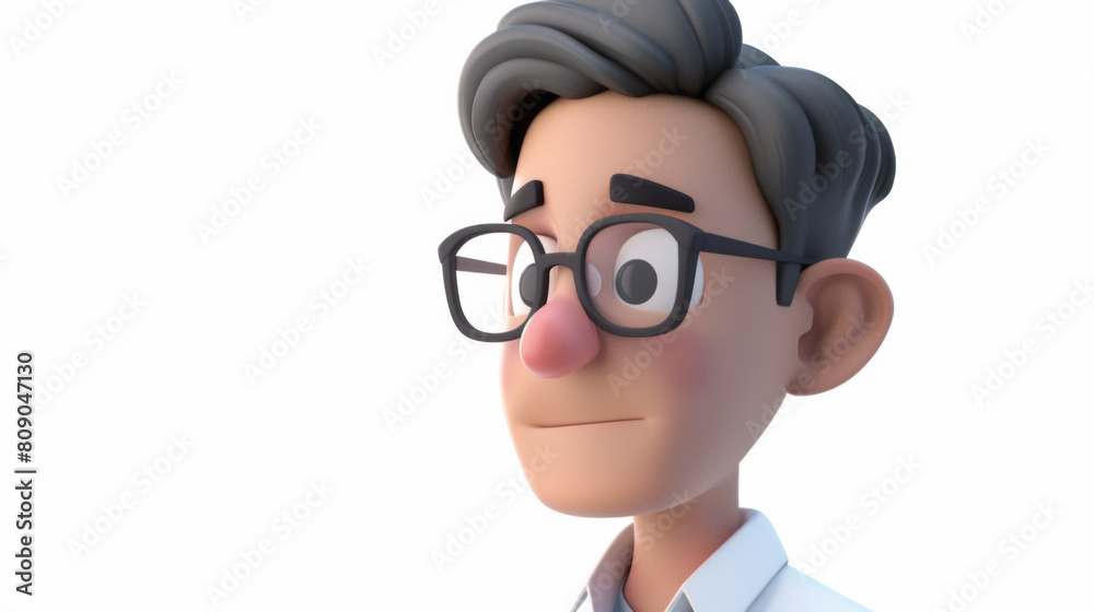 Illustration of a mature animated male doctor character with glasses, displaying a calm demeanor, rendered in 3D against a clean white background. Illustration of a mature animated male doctor character with glasses, displaying a calm demeanor, rendered in 3D against a clean white background.