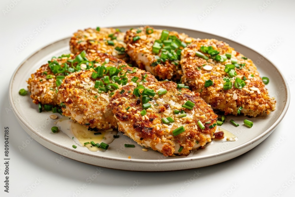 Elegant Almond-Crusted Chicken with Scallion Beurre Blanc Sauce