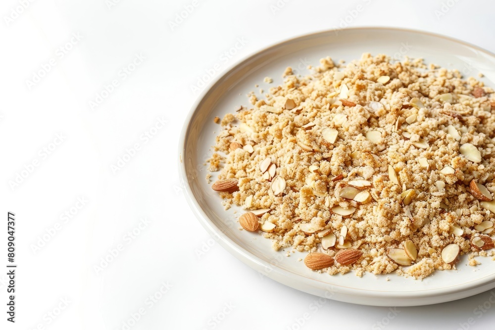 Golden-Hued Almond Crumble Topping: A Perfect Dessert Addition Golden-Hued Almond Crumble Topping: A Perfect Dessert Addition