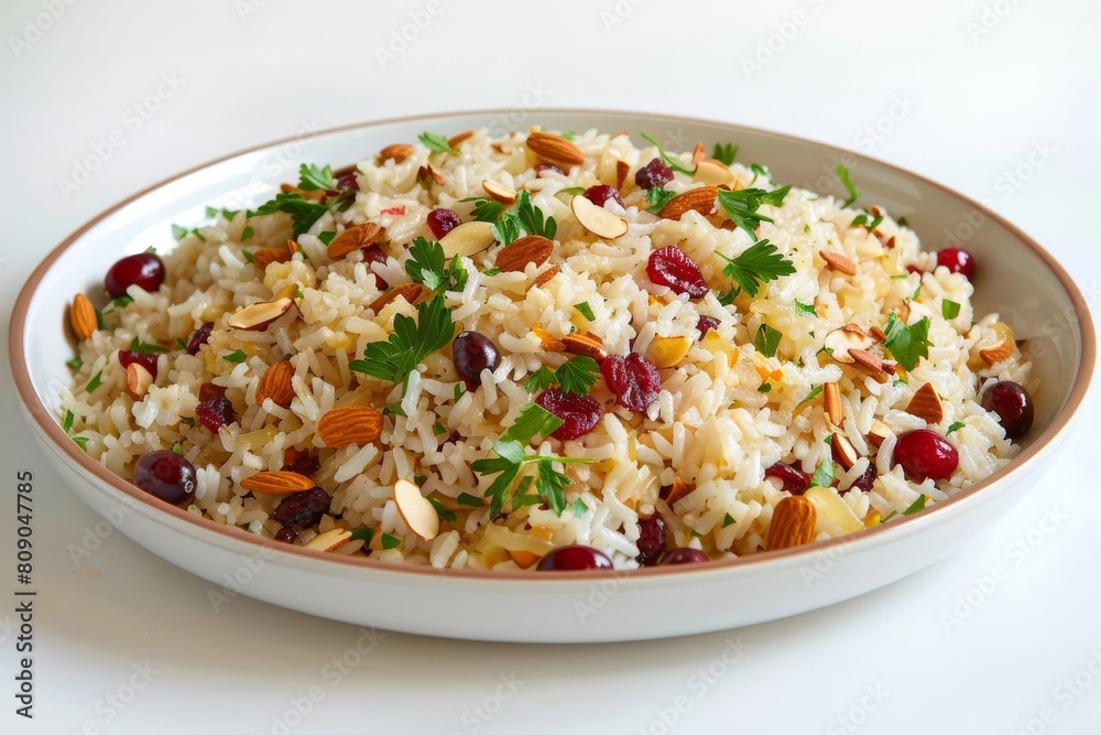 Basmati Rice Pilaf with Cranberries and Almonds Delight Basmati Rice Pilaf with Cranberries and Almonds Delight