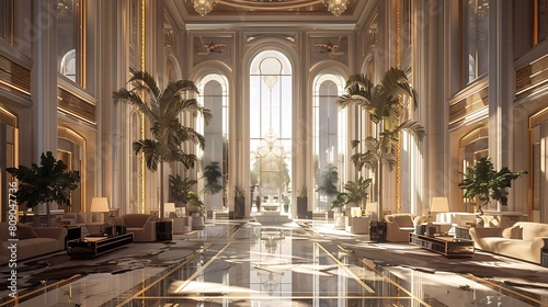 Embark on a visual odyssey through a realm of unparalleled luxury, where every element is meticulously curated to evoke a sense of timeless grandeur. Prepare to be captivated at every turn. photo