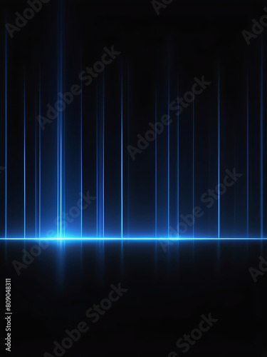 Blue blue spectrum lights tech black party club neon lights abstract wave technology background, black background. wide banner, poster, website, video editing, background. ai