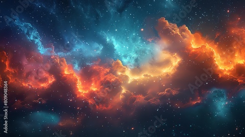 A galaxy of Cloud Formation, digital photography photo