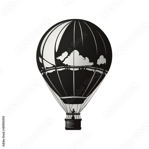 hot air balloon isolated on transparent background