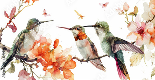  Hummingbirds and Floral Harmony
