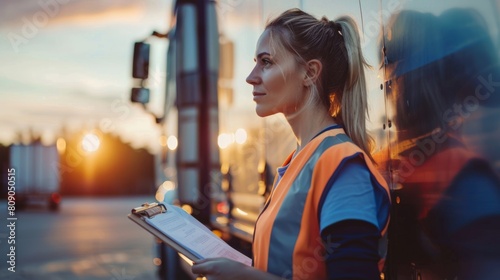 A Logistician at Sunset Duties photo