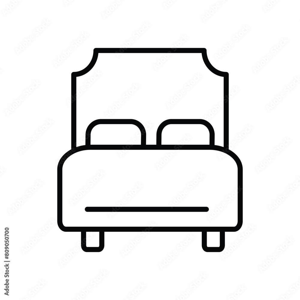 bed icon with white background vector stock illustration bed icon with white background vector stock illustration