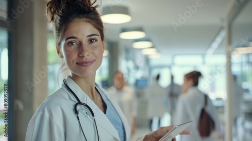 A Confident Female Doctor Smiling