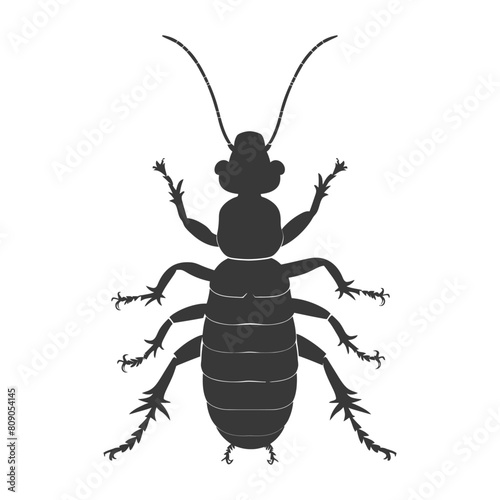 Silhouette termite animal full body black color only