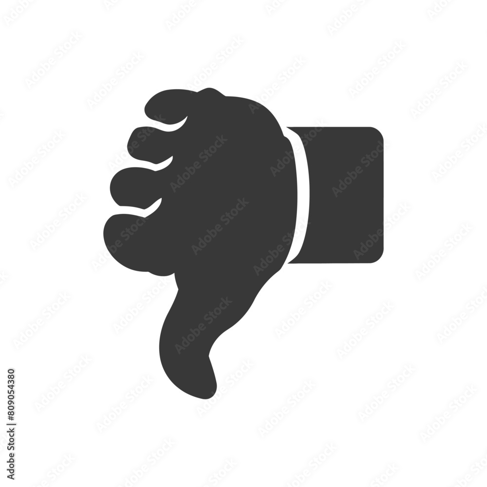 Silhouette thumb down bad or dislike symbol logo black color only Silhouette thumb down bad or dislike symbol logo black color only