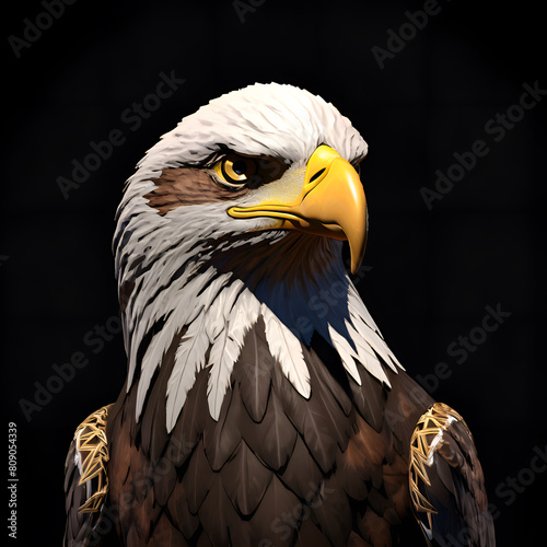 Isolated Bald Eagle  