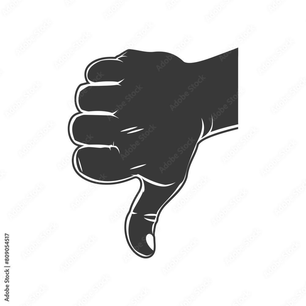 Silhouette thumb down bad or dislike symbol logo black color only Silhouette thumb down bad or dislike symbol logo black color only