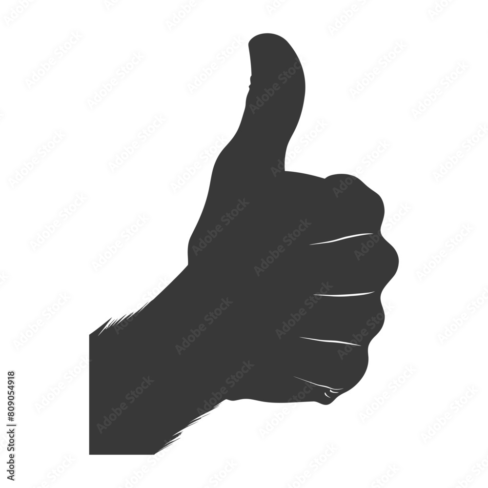 Silhouette thumb up like or agree logo symbol black color only Silhouette thumb up like or agree logo symbol black color only