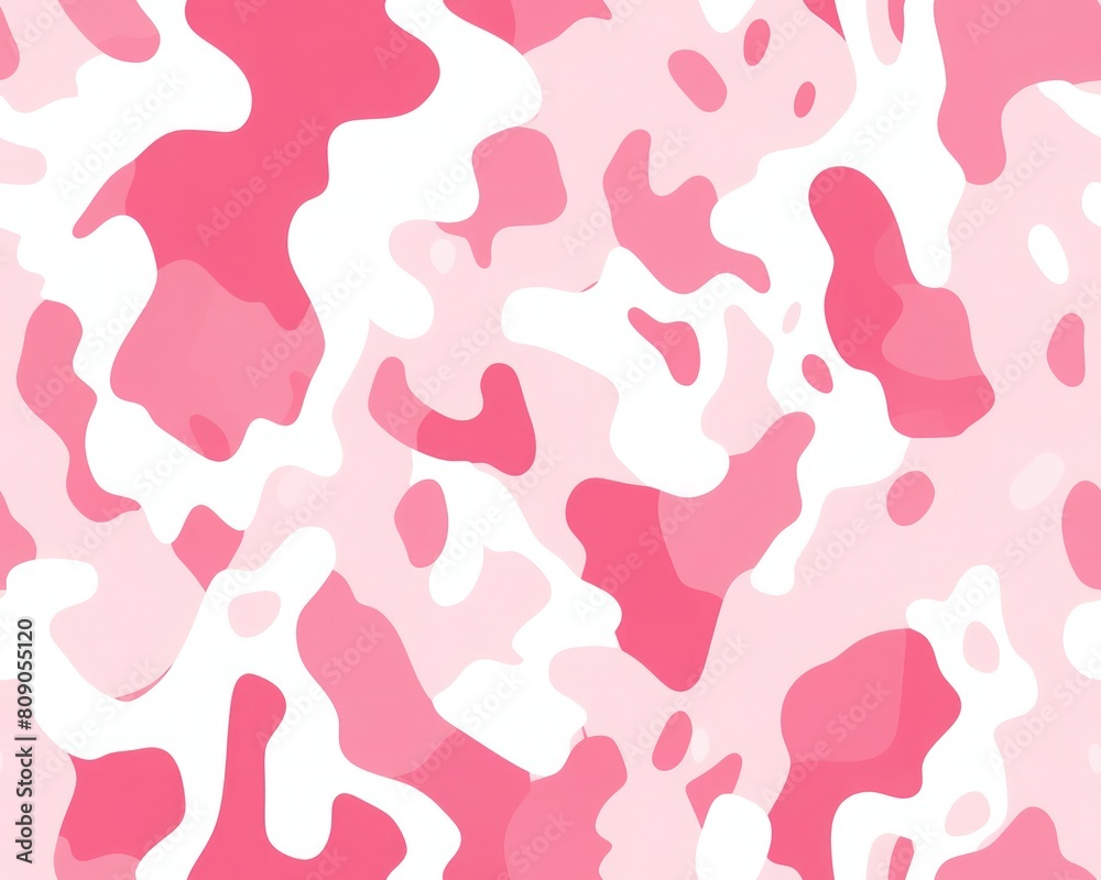 Seamless vector patterns featuring pink polka dots and hearts for design on fabrics, wallpaper, and clothing