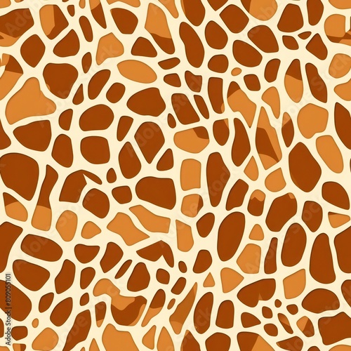 Brown giraffe print with repeating spots for fabric or wallpaper and design pattern for seamless fabric design