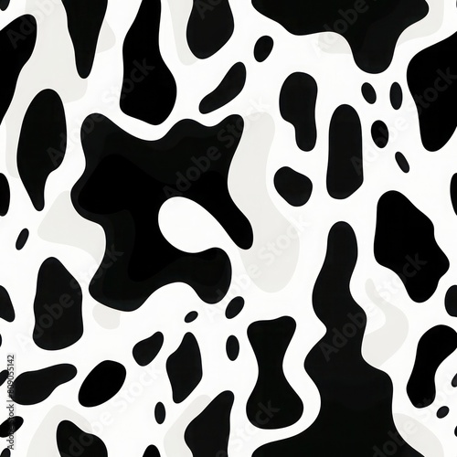 Seamless black and white leopard print pattern for fabric or wallpaper design