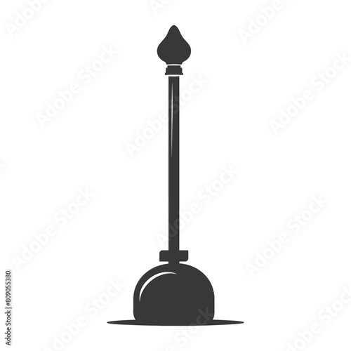 Silhouette toilet plunger black color only