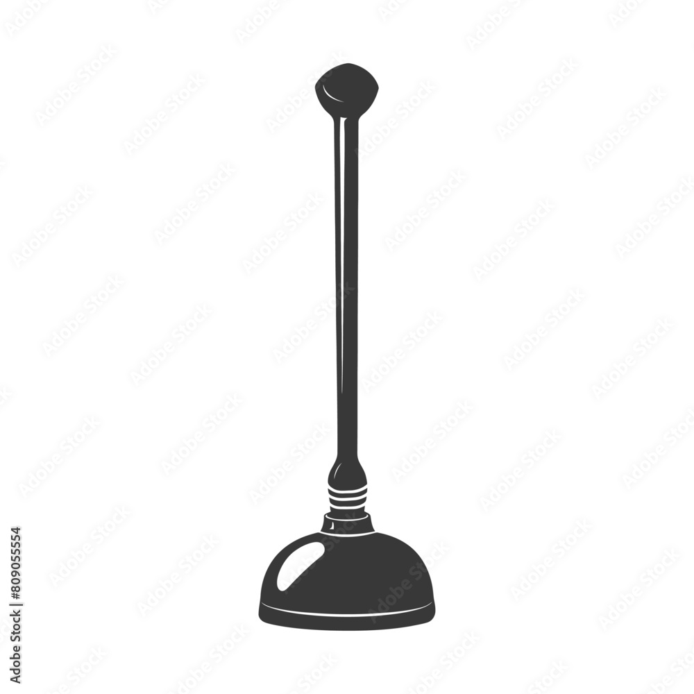Silhouette toilet plunger black color only