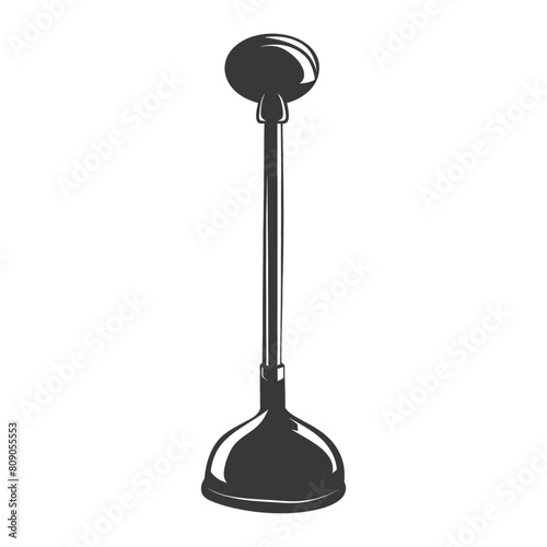 Silhouette toilet plunger black color only
