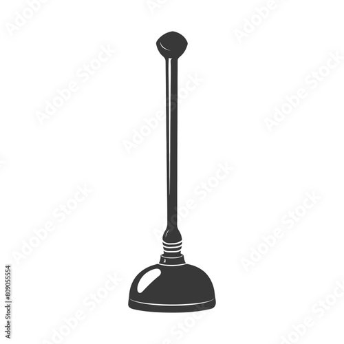 Silhouette toilet plunger black color only