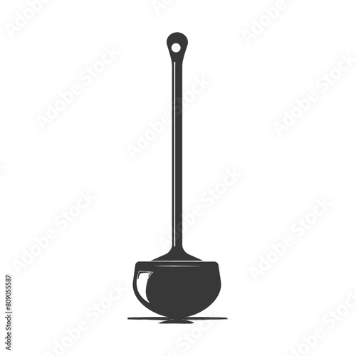 Silhouette toilet plunger black color only