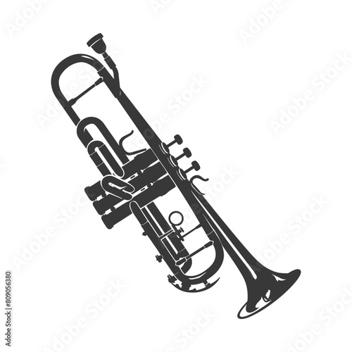 Silhouette trumpet black color only