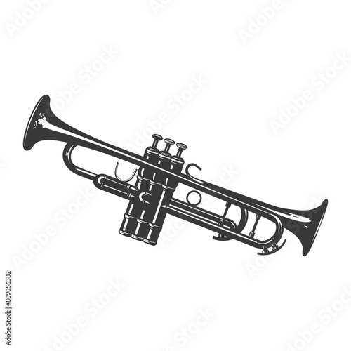 Silhouette trumpet black color only