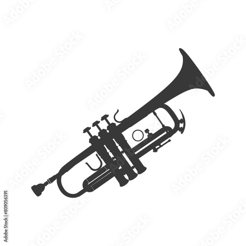 Silhouette trumpet black color only