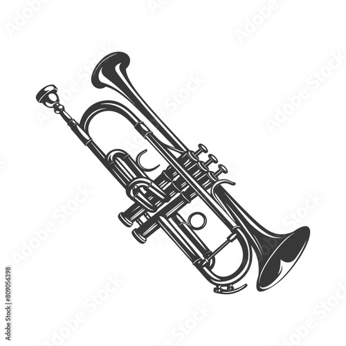 Silhouette trumpet black color only