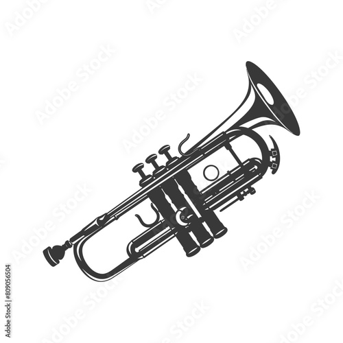 Silhouette trumpet black color only