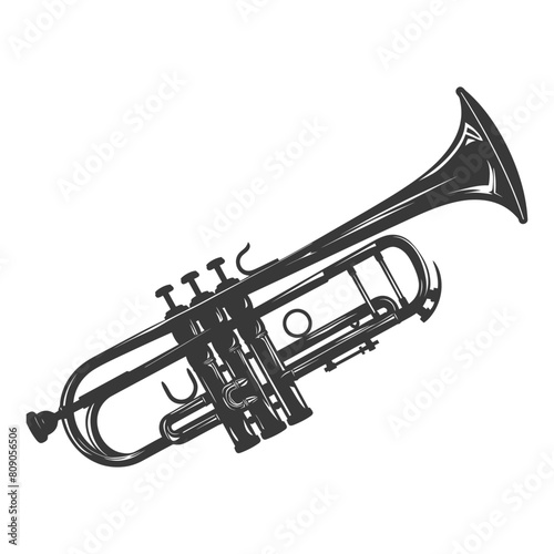 Silhouette trumpet black color only
